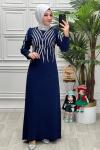 2089B Elbise İndigo