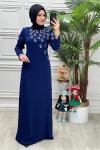 2091B Elbise İndigo