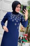 2091B Elbise İndigo