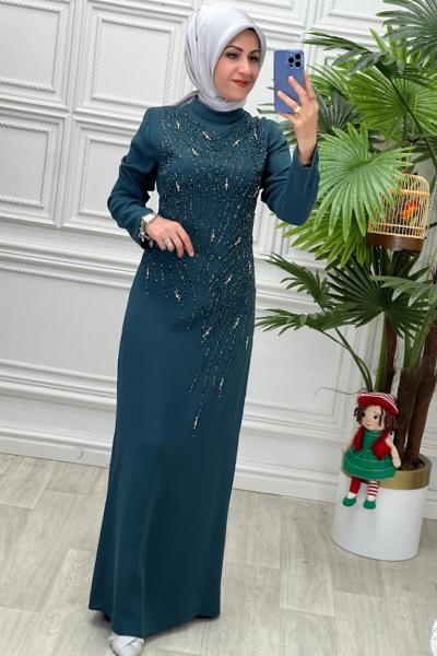 2100B Elbise Zümrüt