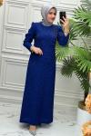 2104 Elbise  İndigo