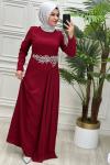 2106 Endam Elbise Bordo
