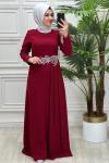 2106 Endam Elbise Bordo