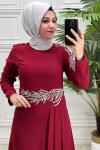 2106 Endam Elbise Bordo