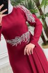 2106 Endam Elbise Bordo