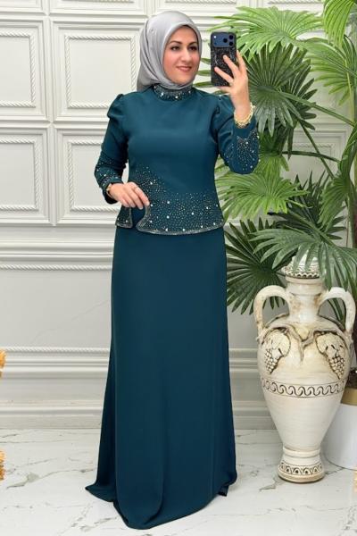 2114 Elbise Zümrüt