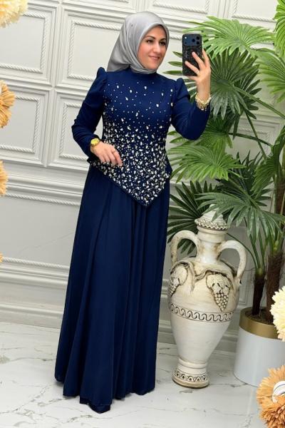 2122 Elbise  Lacivert