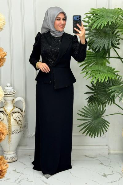 2128 Elbise Siyah
