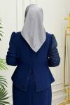 2128 Elbise Lacivert