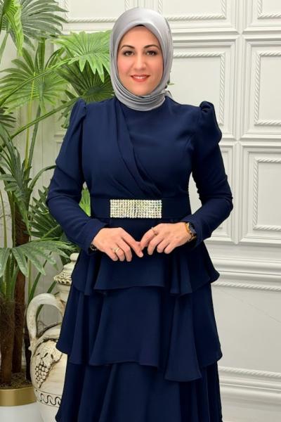 2131 Elbise Lacivert