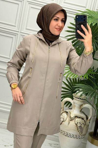 2134 Tunik Takım  Taş Rengi