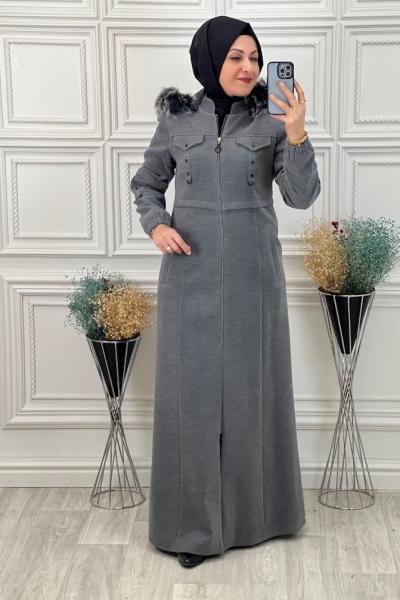 21652 Kaşmir Manto Gri