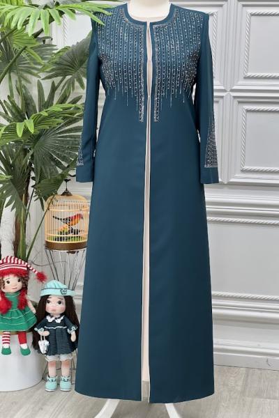 2183B Elbise Zümrüt