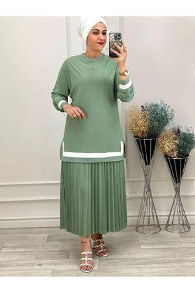 2194 Plise Etekli Takım Mint Diğer
