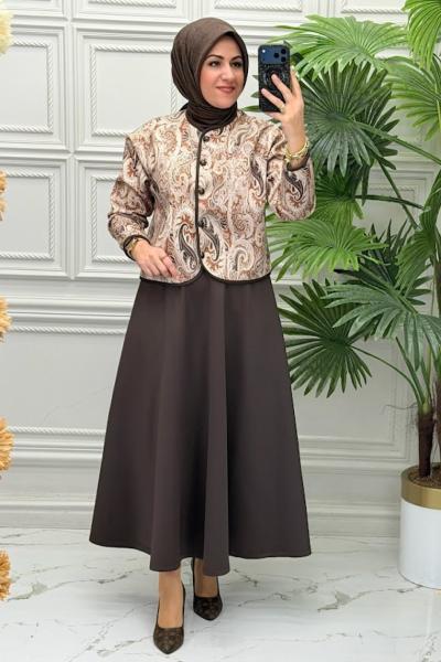 2200 Tunik Takım  Kahverengi