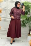 2203 Tunik Takım  Bordo