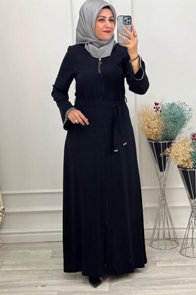 2211 V Yaka Ferace Siyah Siyah