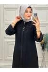 2215 Çift Kat Ferace Siyah Siyah