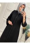 2215 Çift Kat Ferace Siyah Siyah