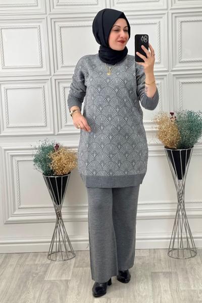 2220 Triko İkili Takım Gri Açık Gri