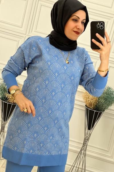 2220 Triko İkili Takım Bebe Mavi Bebe Mavisi