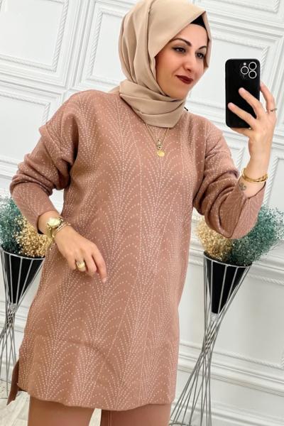 2223 Triko İkili Takım Pembe Pembe