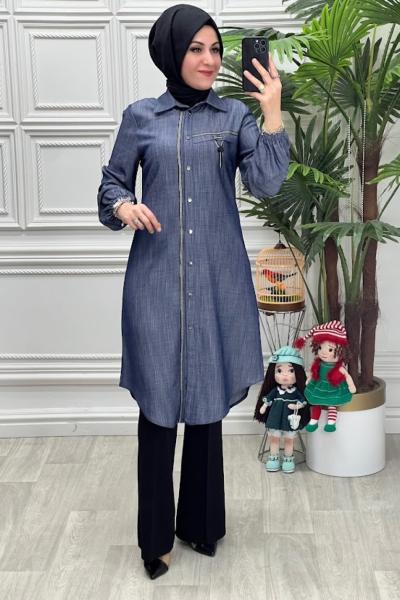 2228B Tunik Mavi