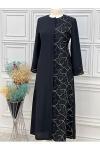 2232 Abaya Ferace Siyah Siyah