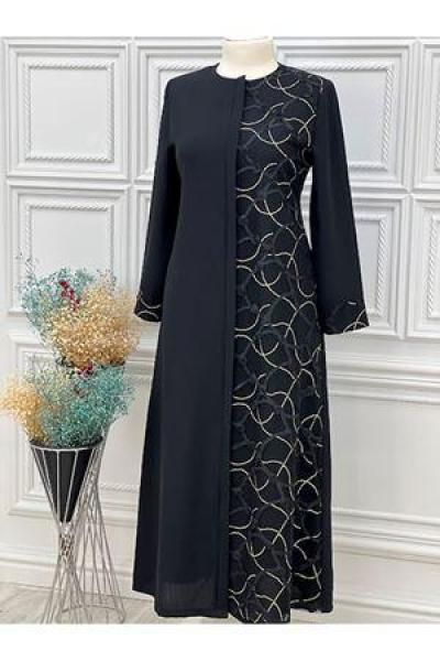 2232 Abaya Ferace Siyah Siyah