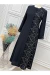 2232 Abaya Ferace Siyah Siyah