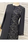 2232 Abaya Ferace Siyah Siyah