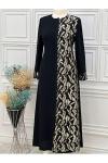 2233 Abaya Ferace Siyah