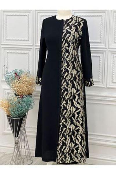 2233 Abaya Ferace Siyah