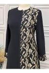 2233 Abaya Ferace Siyah