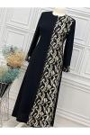 2233 Abaya Ferace Siyah