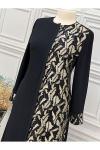 2233 Abaya Ferace Siyah