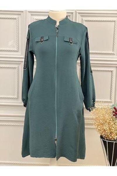 2240 Kolu Şeritli Kap Mint Mint Yeşili