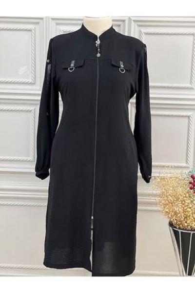 2240 Kolu Şeritli Kap Siyah Siyah