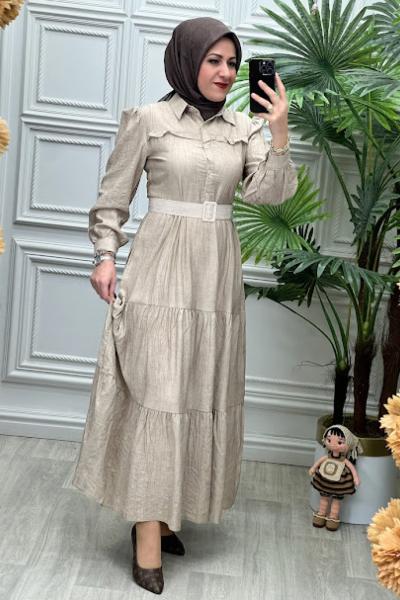 2243 Elbise Krem