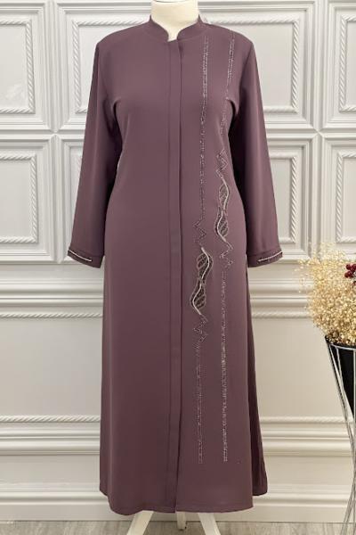 2265 Yanı Yaprak Taşlı Ferace Bttal Gül Gül