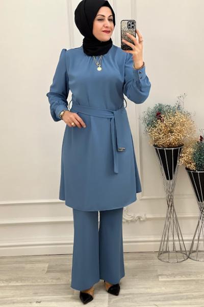 22707 Kuşaklı Takım İndigo İndigo