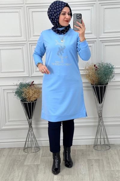 22829 İki İplik Tunik  Bebe Mavisi