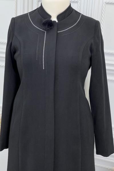 22850 Kaşmir Pardesü  Siyah