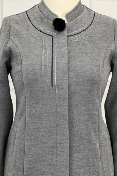 22850 Kaşmir Pardesü Gri