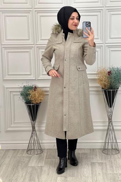 22869 Kaşmir Kaban Taş Rengi