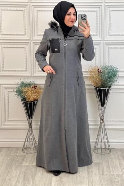 2304 Kaşmir Pardesü Gri