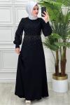 23117 Burçem Elbise Siyah