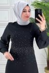 23117 Burçem Elbise Siyah