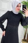 23117 Burçem Elbise Siyah