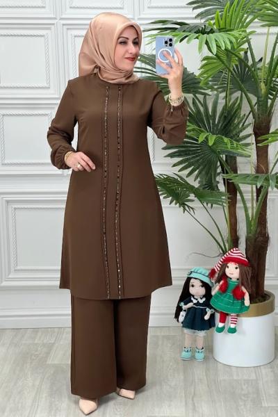 23143 Taşlı takım Acı Kahve